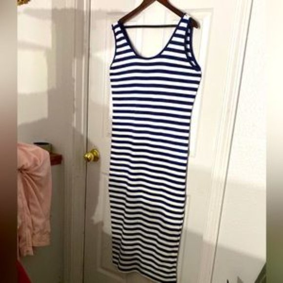 EXPRESS TRICOT SUPER COMFORTABLE WOMENS SHIFT MAXI LENGTH DRESS WITH MANY USES L - Picture 2 of 5